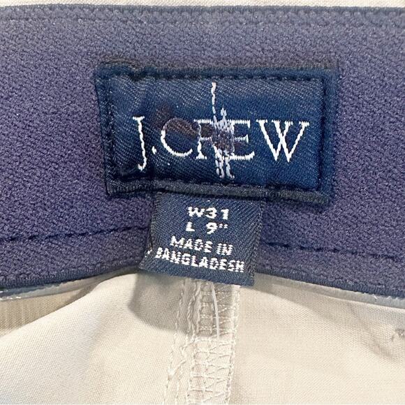 J. Crew Shorts Mens 9" Tech Performance UPF 50 Sun Protection Sport Stone Sz 31 - Picture 7 of 10
